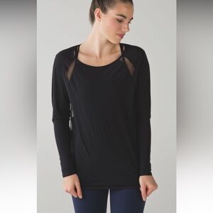 Lululemon If Youre Lucky Long Sleeve Tee Black 10